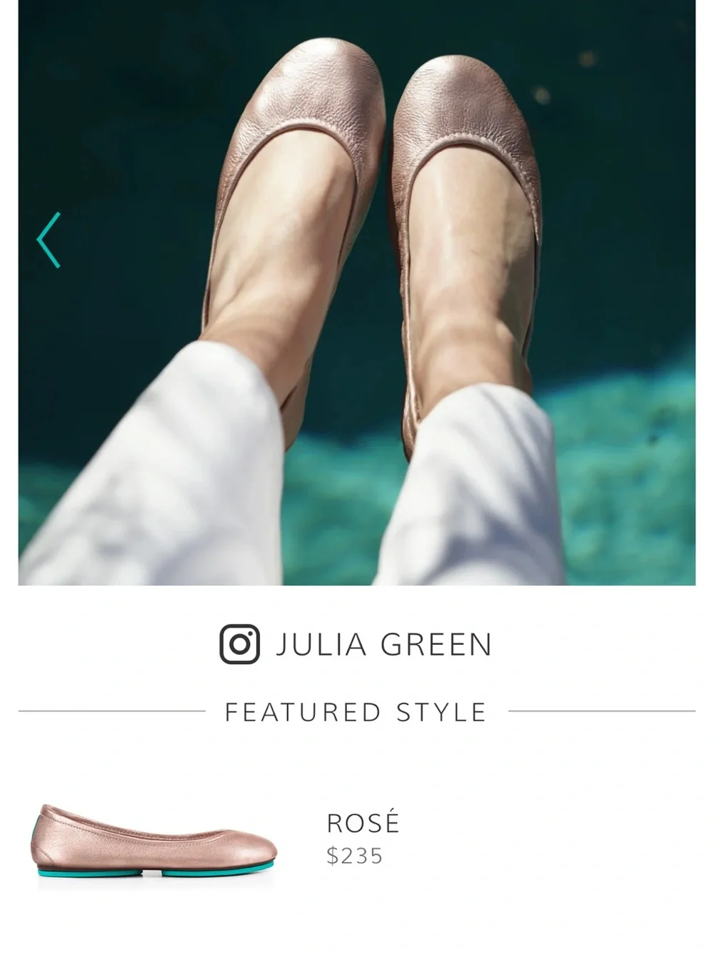 Tieks Metallic Rose Gold Flats
